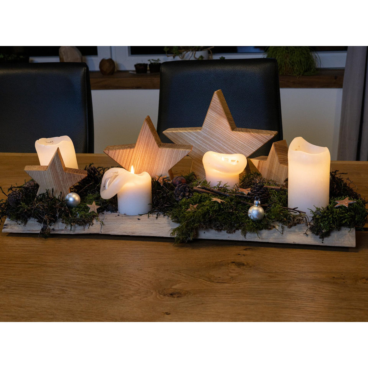 Holz Stern Deko | Stern aus Esche | Rustikale Holz Deko | Wohnzimmer Deko | Einzugsgeschenk | Weihnachtsgeschenk Holz