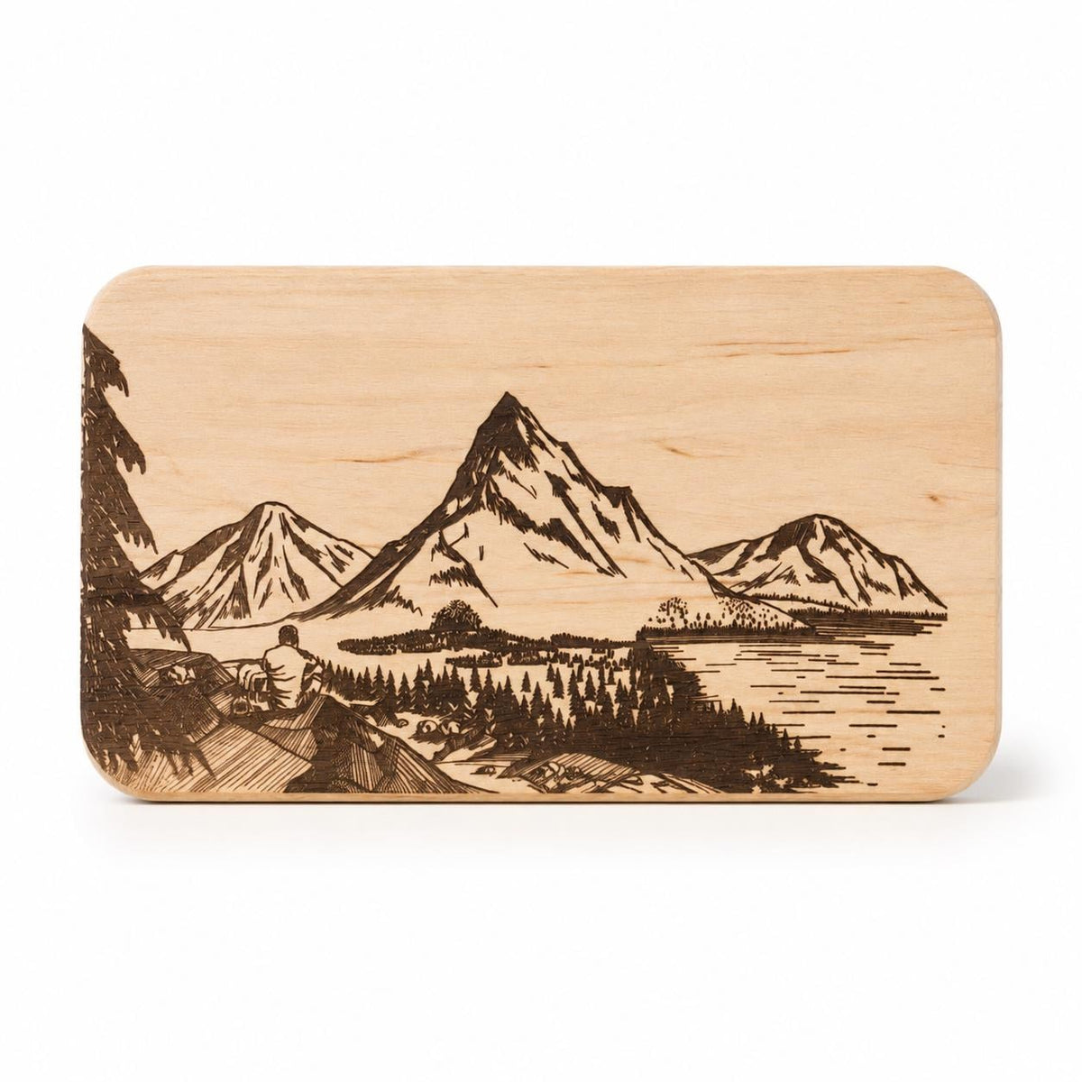 Frühstücksbrett Holz | Bergsucht Geschenk | Brotzeitbrett Wandern | Schneidebrett Holz | Bergliebe Deko | Geschenk Wanderer