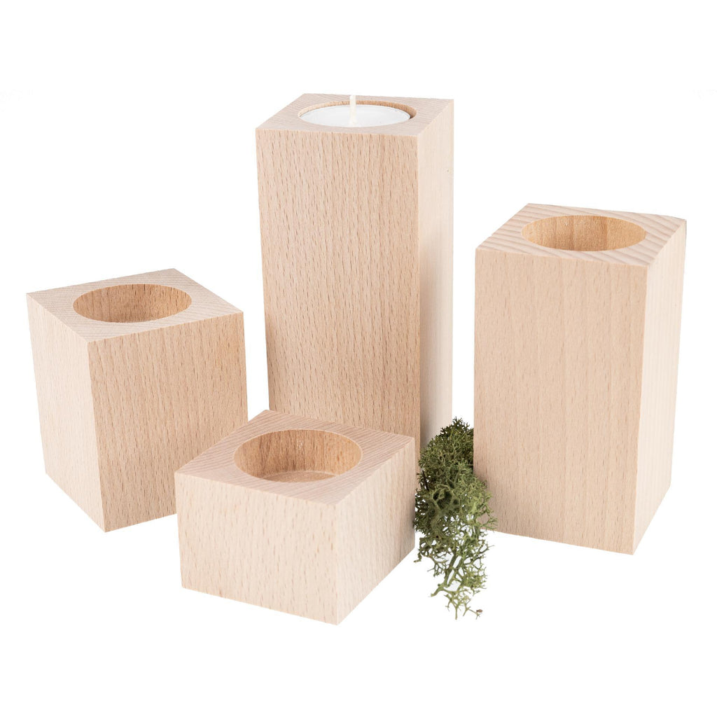 Adventskranz Holz | Adventskranz Modern | Teelichthalter Set | Weihnachtsdeko Holz | Wohnzimmer Deko | Einzugsgeschenk