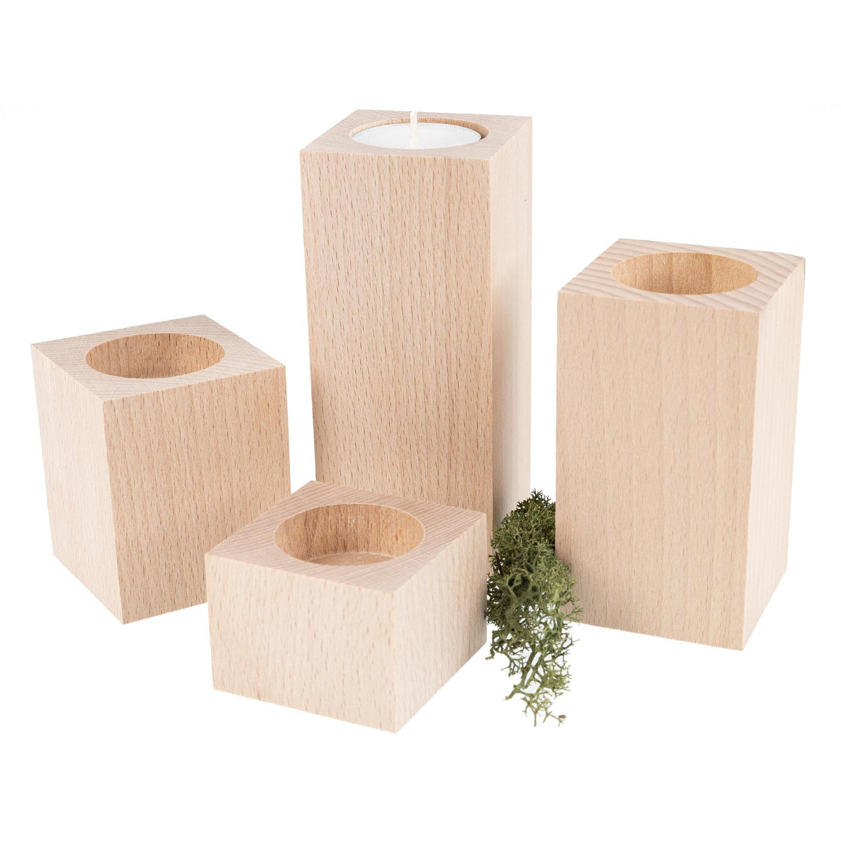 Adventskranz Holz | Adventskranz Modern | Teelichthalter Set | Weihnachtsdeko Holz | Wohnzimmer Deko | Einzugsgeschenk