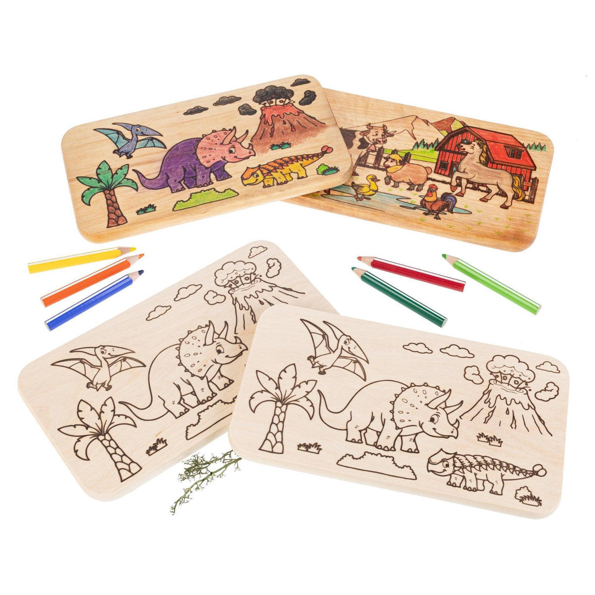 Kinder Frühstücksbrett | Dino Ausmalbrett | Brotzeitbrett Holz | Dino Geschenk | Geschenk Einschulung | Geburtstagsgeschenk