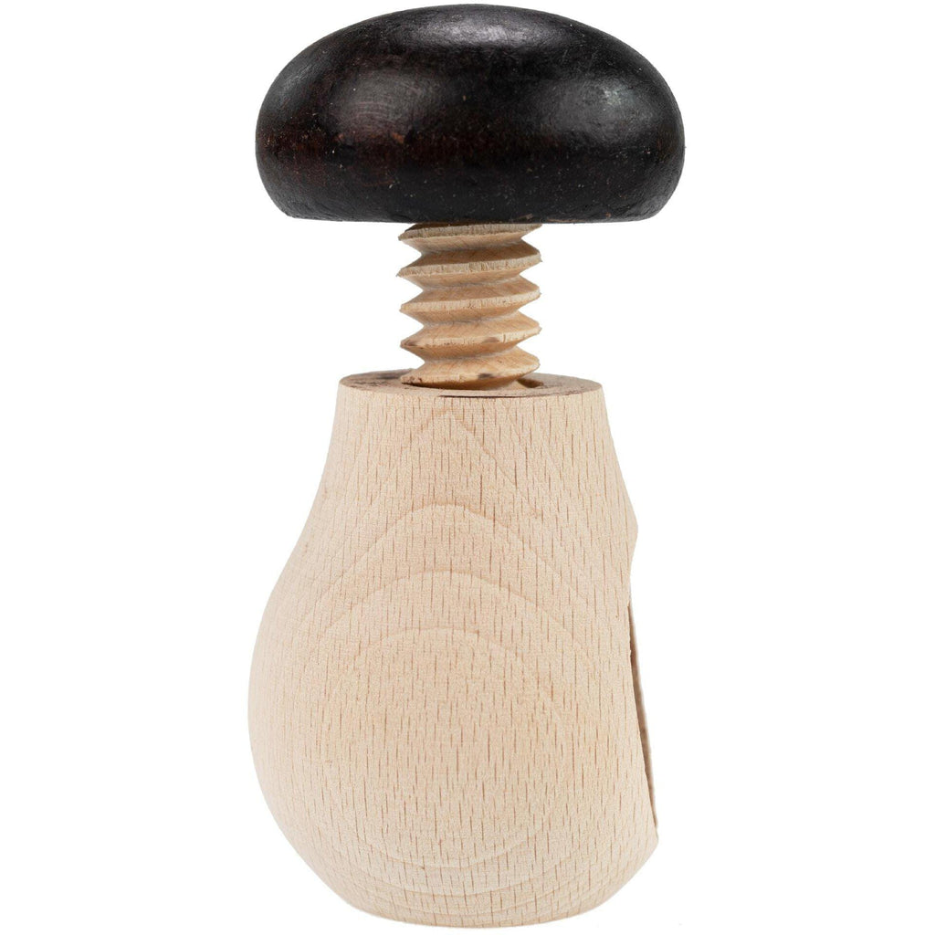 Nussknacker Holz | Nussschraube Buche | Steinpilz Design | Walnussknacker | Küchenhelfer | Geschenk Küche | Wooden Nutcracker