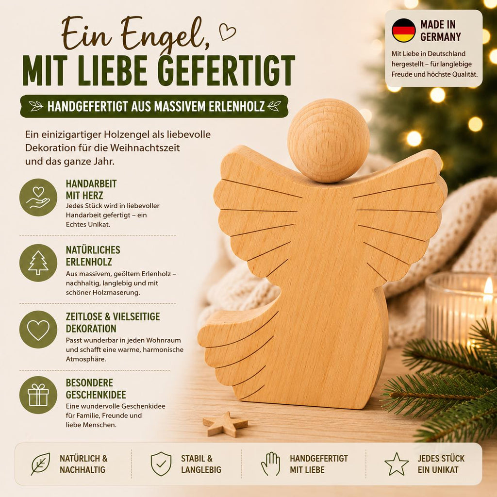 Holz Engel | Schutzengel Holz | Engel Deko | Holz Deko | Wohnzimmer Deko | Geschenkidee Holz | Einzugsgeschenk