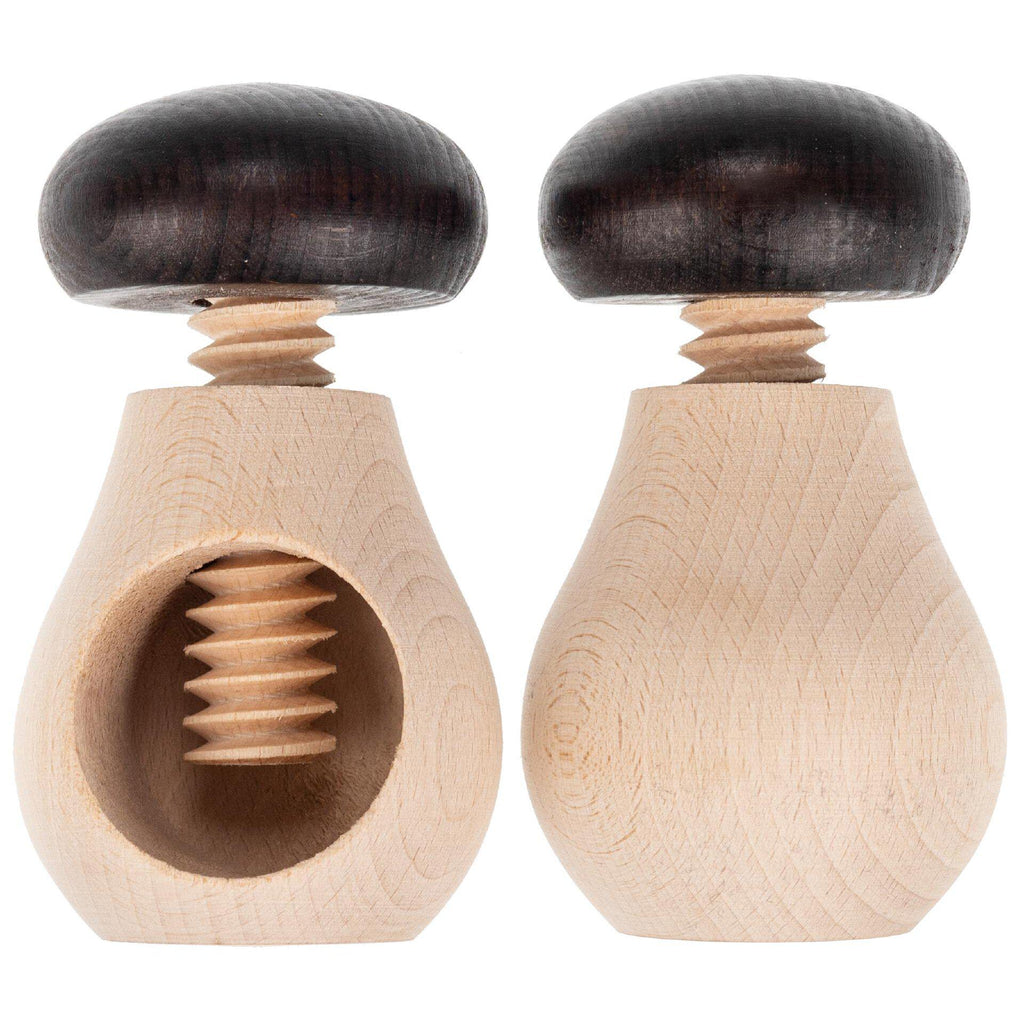 Nussknacker Holz | Nussschraube Buche | Steinpilz Design | Walnussknacker | Küchenhelfer | Geschenk Küche | Wooden Nutcracker