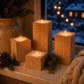 Adventskranz Holz | Adventskranz Modern | Teelichthalter Set | Weihnachtsdeko Holz | Wohnzimmer Deko | Einzugsgeschenk