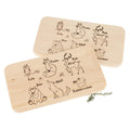 Frühstücksbrett Kinder | Waldtiere Holzbrett | Schneidebrett mit Tiernamen | Brotzeitbrett Gravur | Geschenk Kind | Baby Geschenk