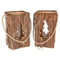 Holz Laterne | Windlicht Holz | Tannen Laterne | Rustikale Deko | Wohnzimmer Deko | Einzugsgeschenk | Holz Deko