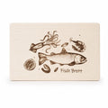 Schneidebrett Holz | Frühstücksbrett Ahorn | Fisch Brett Küche | Brotzeitbrett Holz | Geschenkidee Küche | Geburtstagsgeschenk