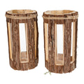 Holz Laterne | Windlicht Holz | Rustikale Laterne | Wohnzimmer Deko | Einzugsgeschenk | Holz Deko | Naturholz Laterne