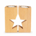 Teelichthalter Holz | Kerzenhalter Stern | Wohnzimmer Deko | Holz Deko | Weihnachtsdeko Holz | Einzugsgeschenk | Geschenkidee