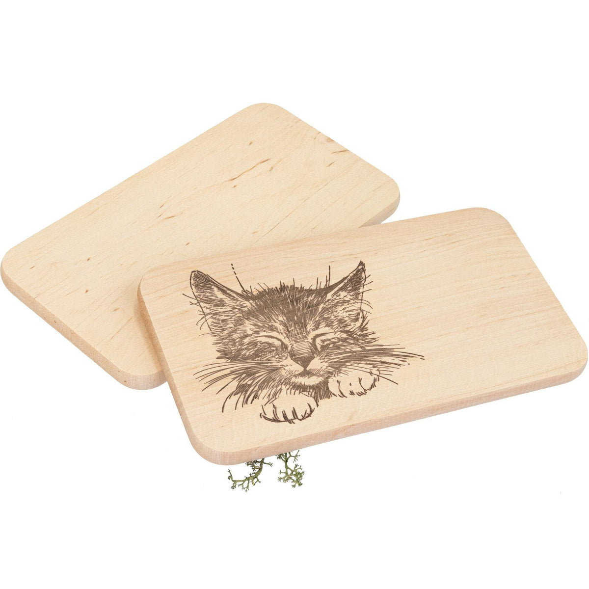 Frühstücksbrett Kinder | Katzen Holzbrett | Brotzeitbrett Gravur | Schneidebrett Holz | Kätzchen Motiv | Geschenk Kinder | Frühstücksbrett
