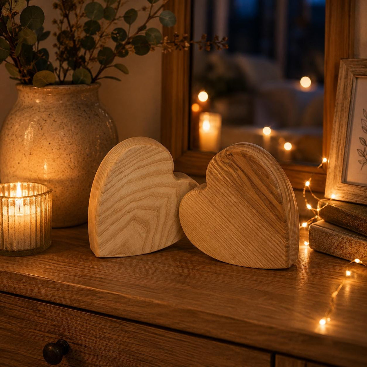 Holz Herz Deko | Herz aus Holz | Wohnzimmer Deko | Einzugsgeschenk | Hochzeitsgeschenk | Boho Deko | Natur Deko