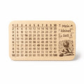 Frühstücksbrett Kinder | 1x1 Lernbrett | Brotzeitbrett Gravur | Schneidebrett Holz | Multiplikation Lernen | Montessori Geschenk|Rechenbrett