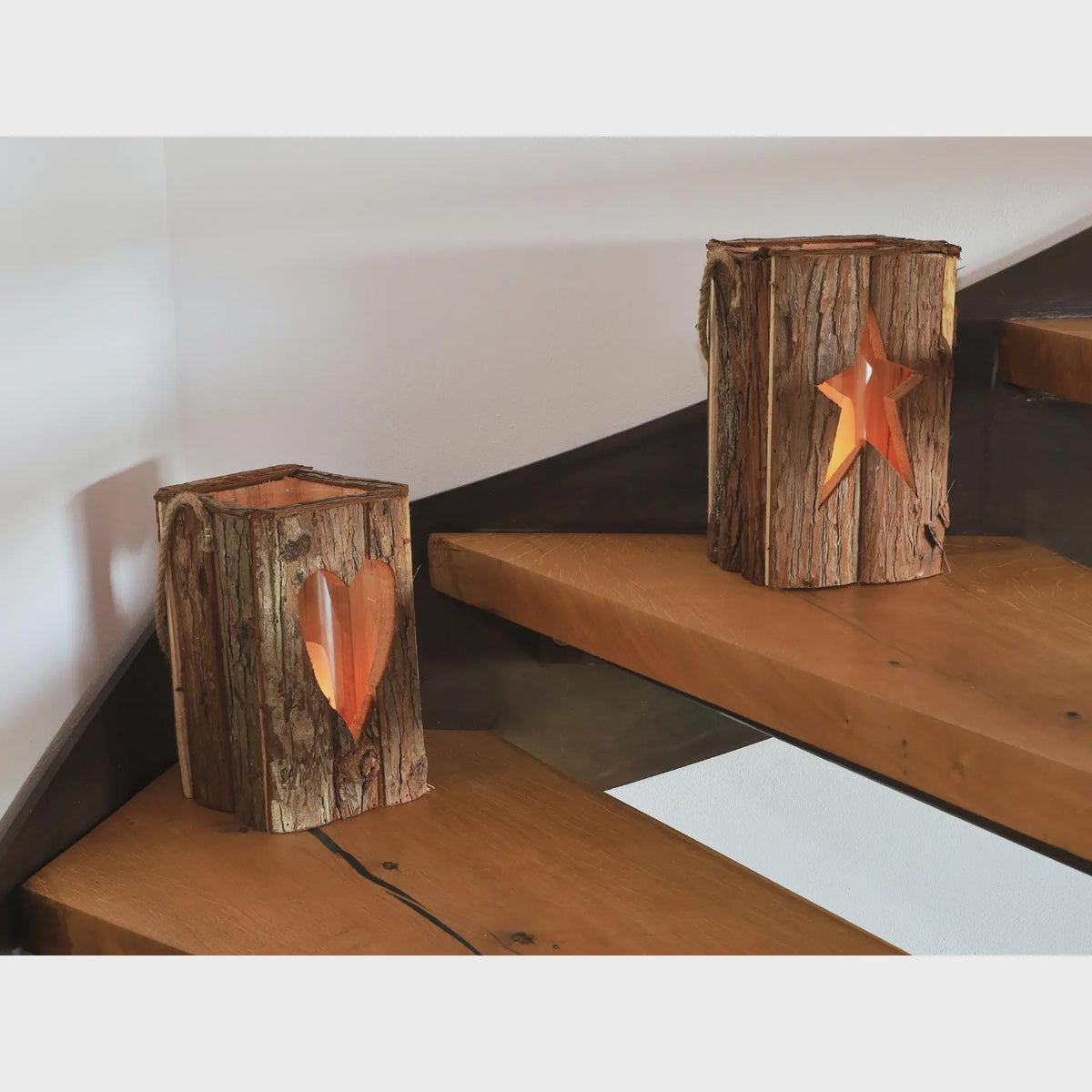 Holz Laterne | Windlicht Holz | Tannen Laterne | Rustikale Deko | Wohnzimmer Deko | Einzugsgeschenk | Holz Deko