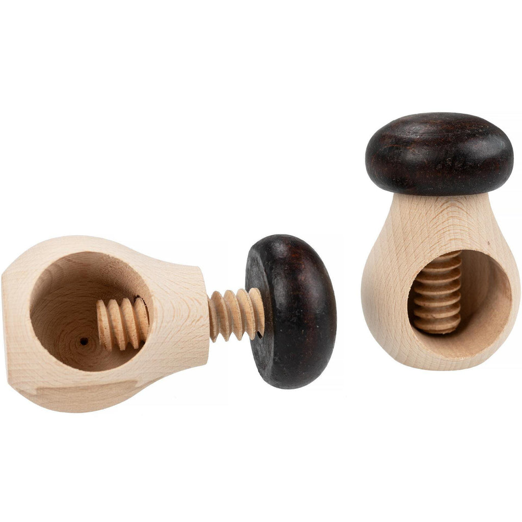 Nussknacker Holz | Nussschraube Buche | Steinpilz Design | Walnussknacker | Küchenhelfer | Geschenk Küche | Wooden Nutcracker