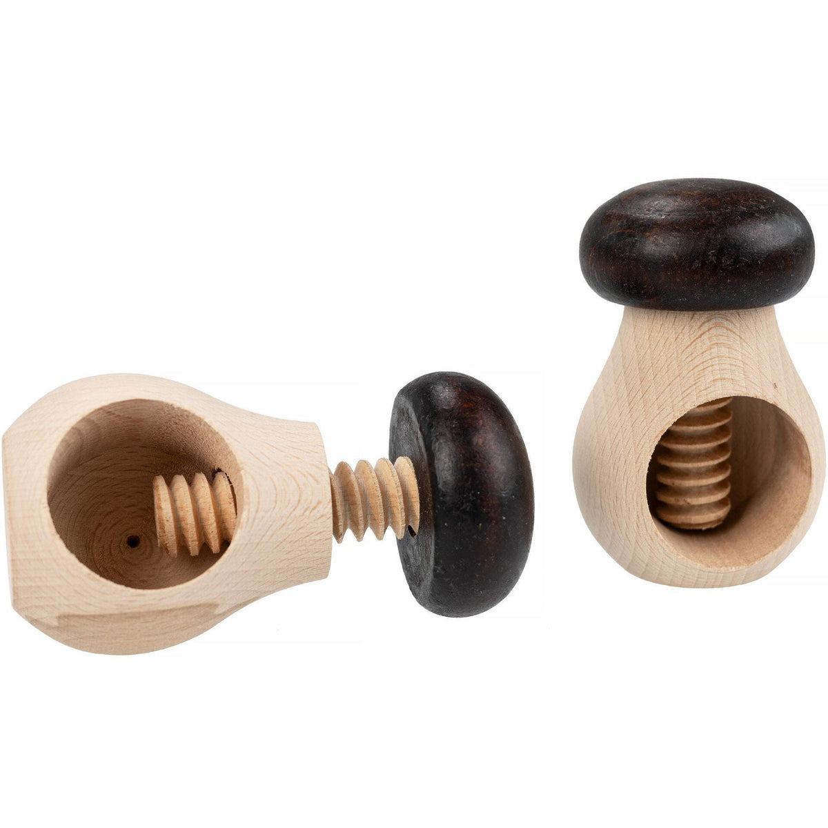 Nussknacker Holz | Nussschraube Buche | Steinpilz Design | Walnussknacker | Küchenhelfer | Geschenk Küche | Wooden Nutcracker