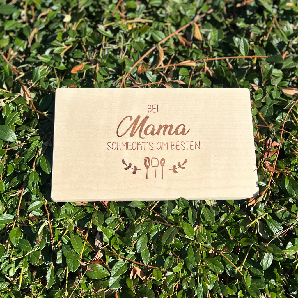 Mama Geschenk | Muttertag Geschenk | Frühstücksbrett Holz | Schneidebrett Holz | Geburtstagsgeschenk | Holzbrett Gravur
