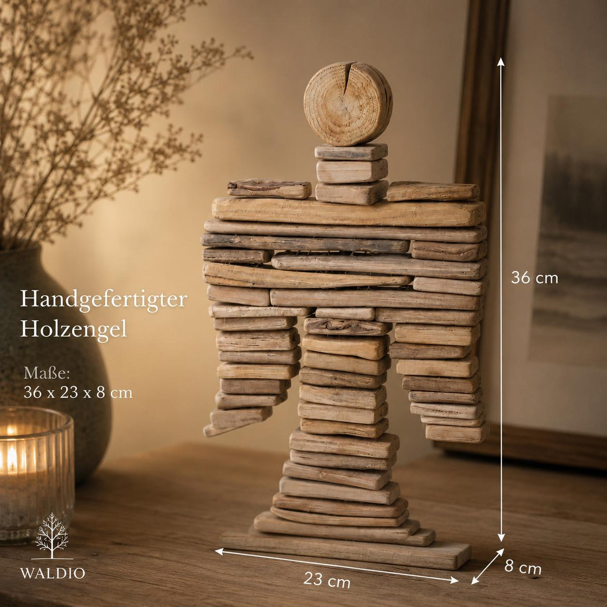Holz Engel Deko | Treibholz Engel | Wohnzimmer Deko | Holz Deko | Einzugsgeschenk | Hochzeitsgeschenk Ideen | Boho Deko